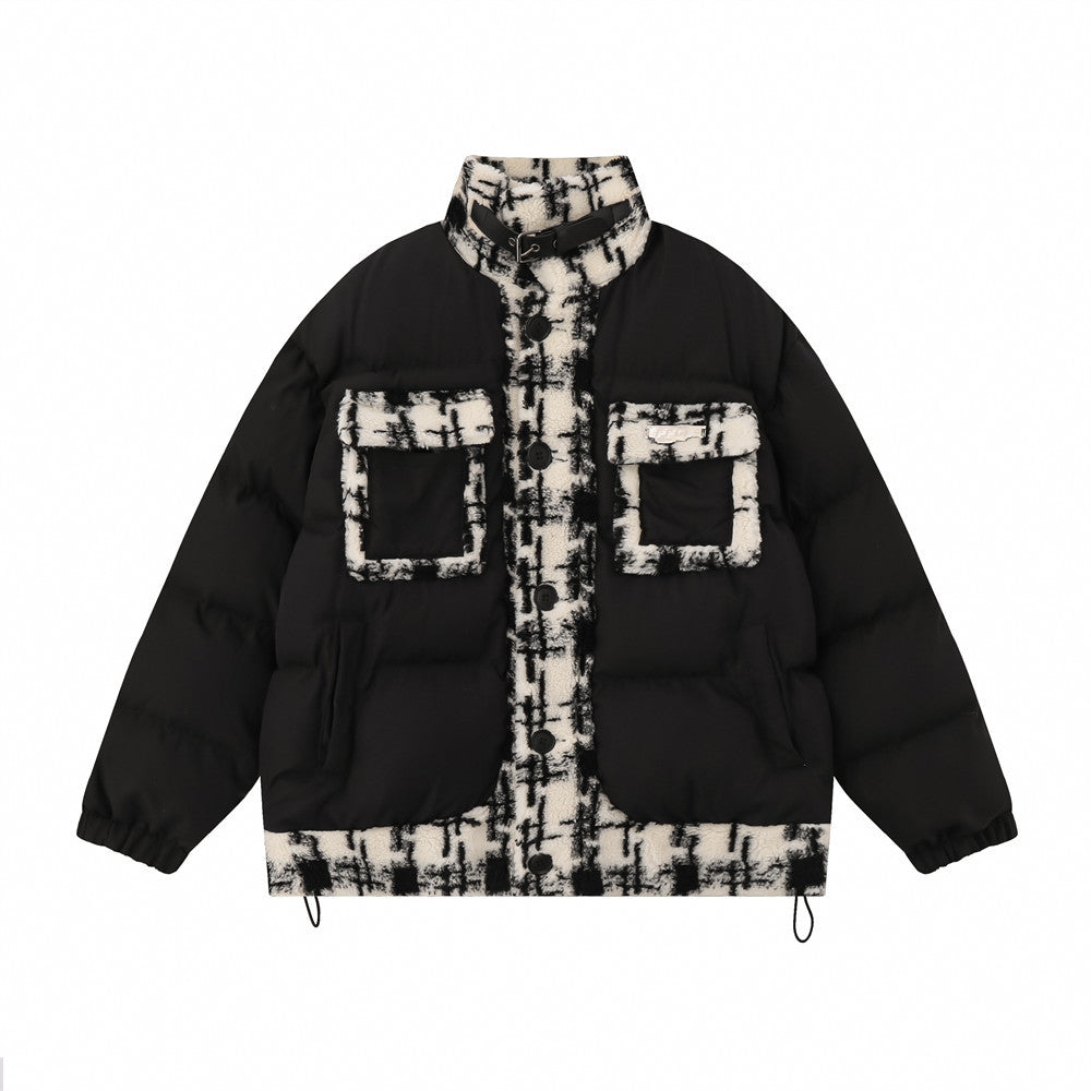 Color-contrast Jacket For Women Black