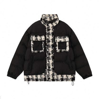 Color-contrast Jacket For Women Black
