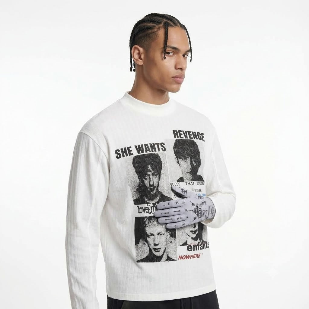 Long Sleeve Semi-High Neck Loose Fit T-Shirt Fort Men | MuddyStock Originals