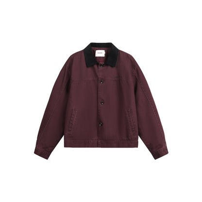 Men's Retro Workwear Jacket Purplish Red MuddyStock All Products