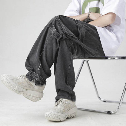 Retro Multi-pocket Workwear Jeans For Men MuddyStock