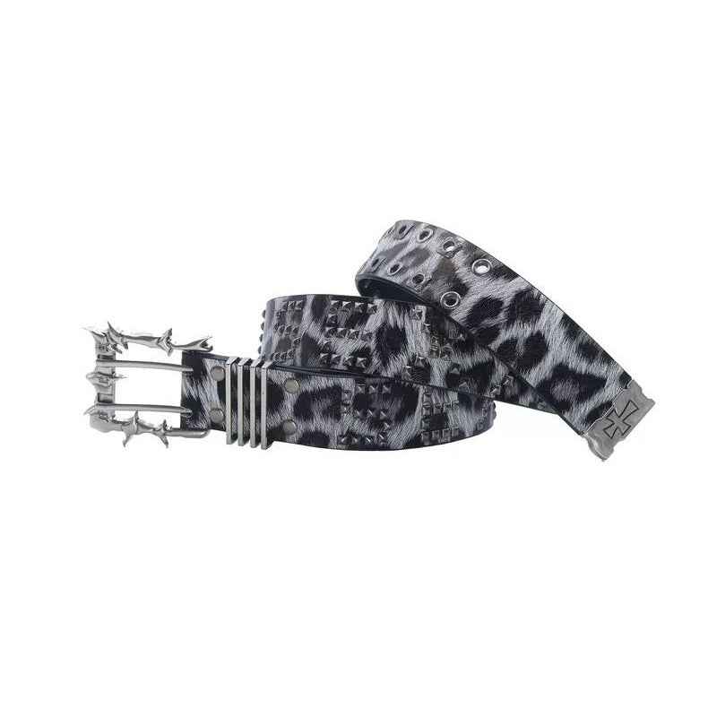 Double-needle Punk Buckle Street Hip-hop Belt