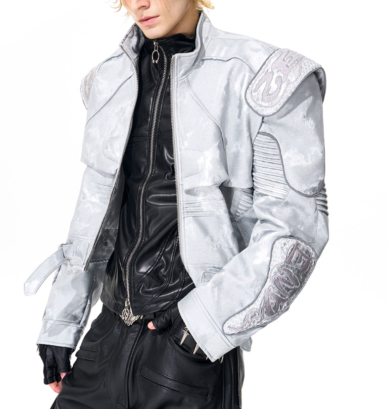 Punk Black Motorcycle Leather Jacket For Women All Products