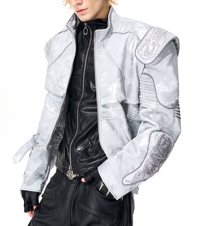 Punk Black Motorcycle Leather Jacket For Women All Products