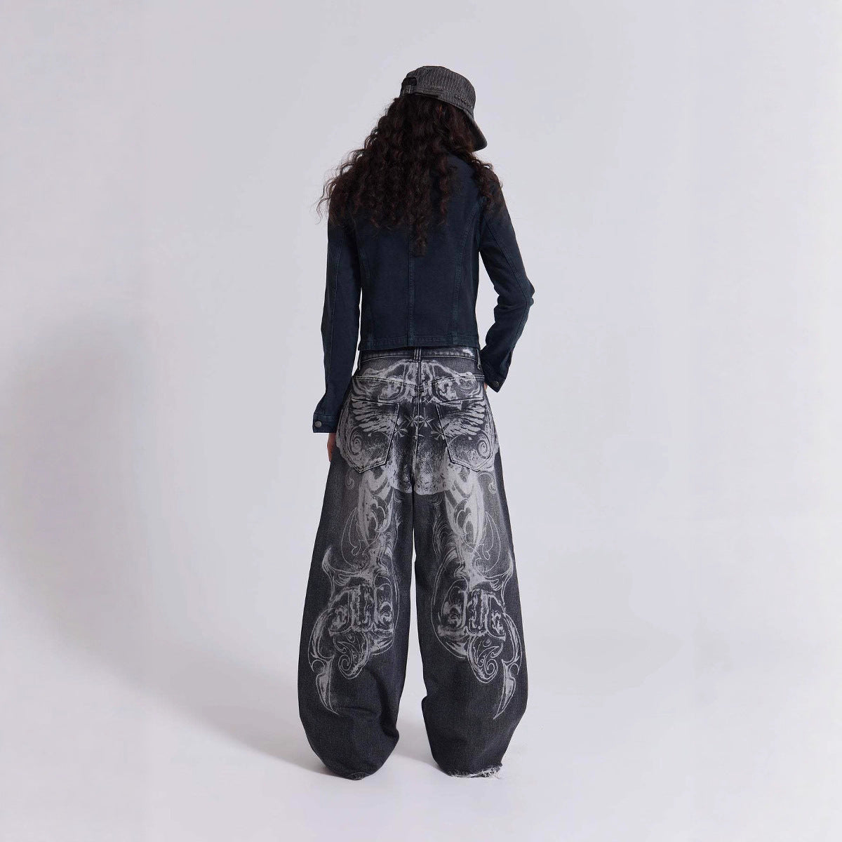 Women's Retro High-Street Streetwear Straight-Leg Jeans MuddyStock All Products