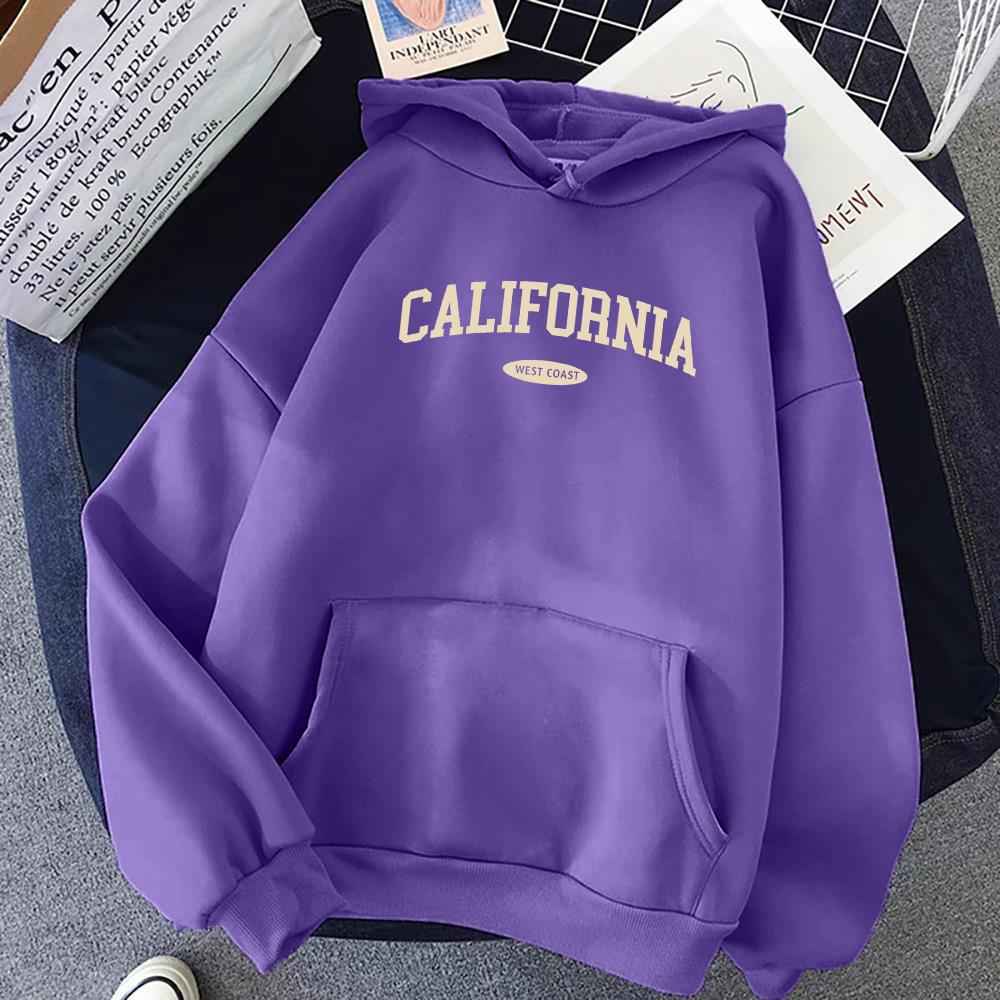 Street Pocket Round Neck Hoodie For Men And Women Purple MuddyStock
