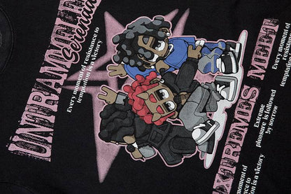 Cartoon Five-pointed Star Printed Short Sleeve For Men And Women MuddyStock