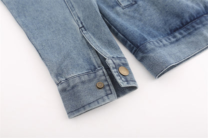 Punk Retro Cartoon Denim Jacket For Women MuddyStock null