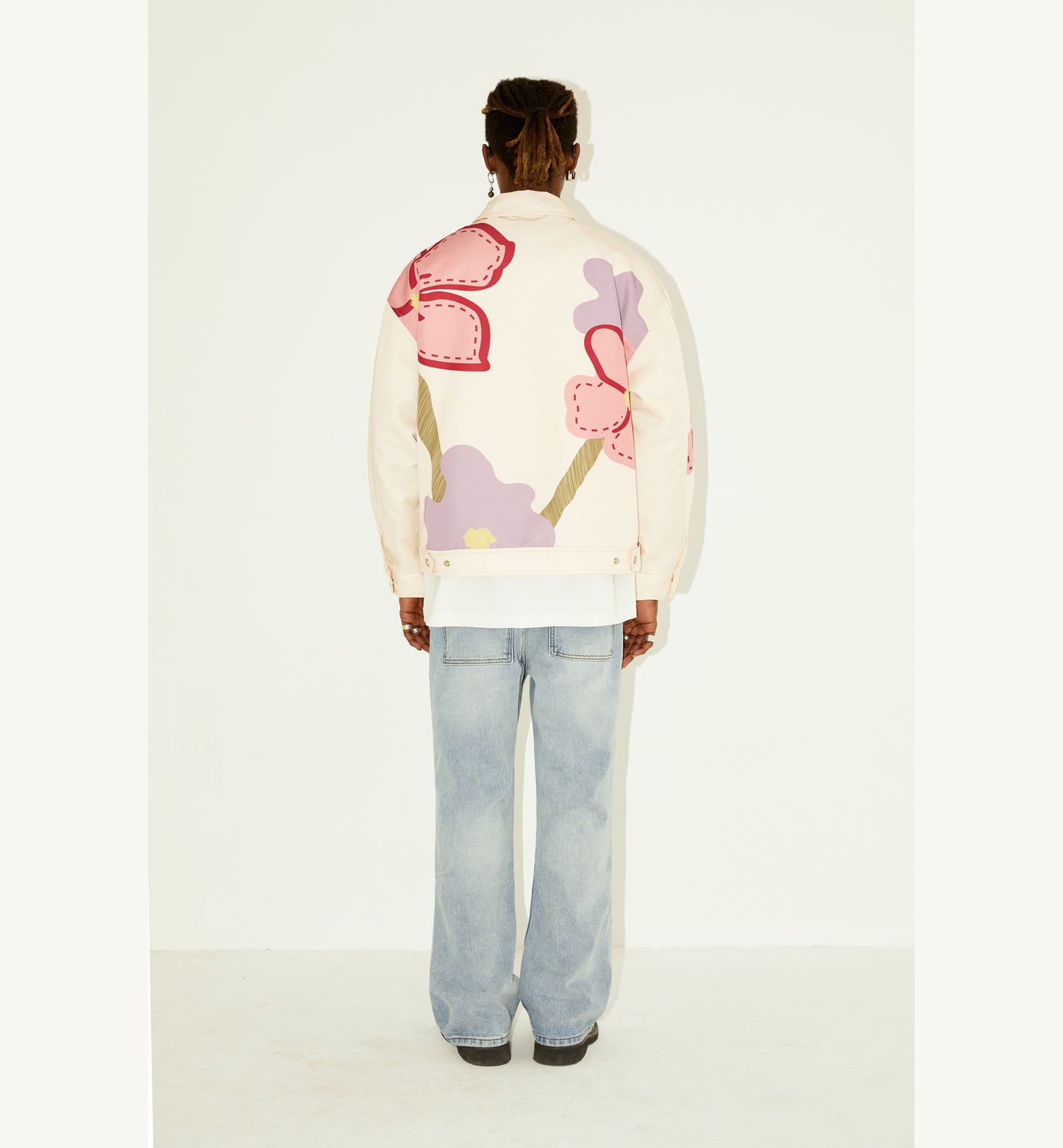 Original Spring Flowers Trend Loose Printed Jacket Coat MuddyStock