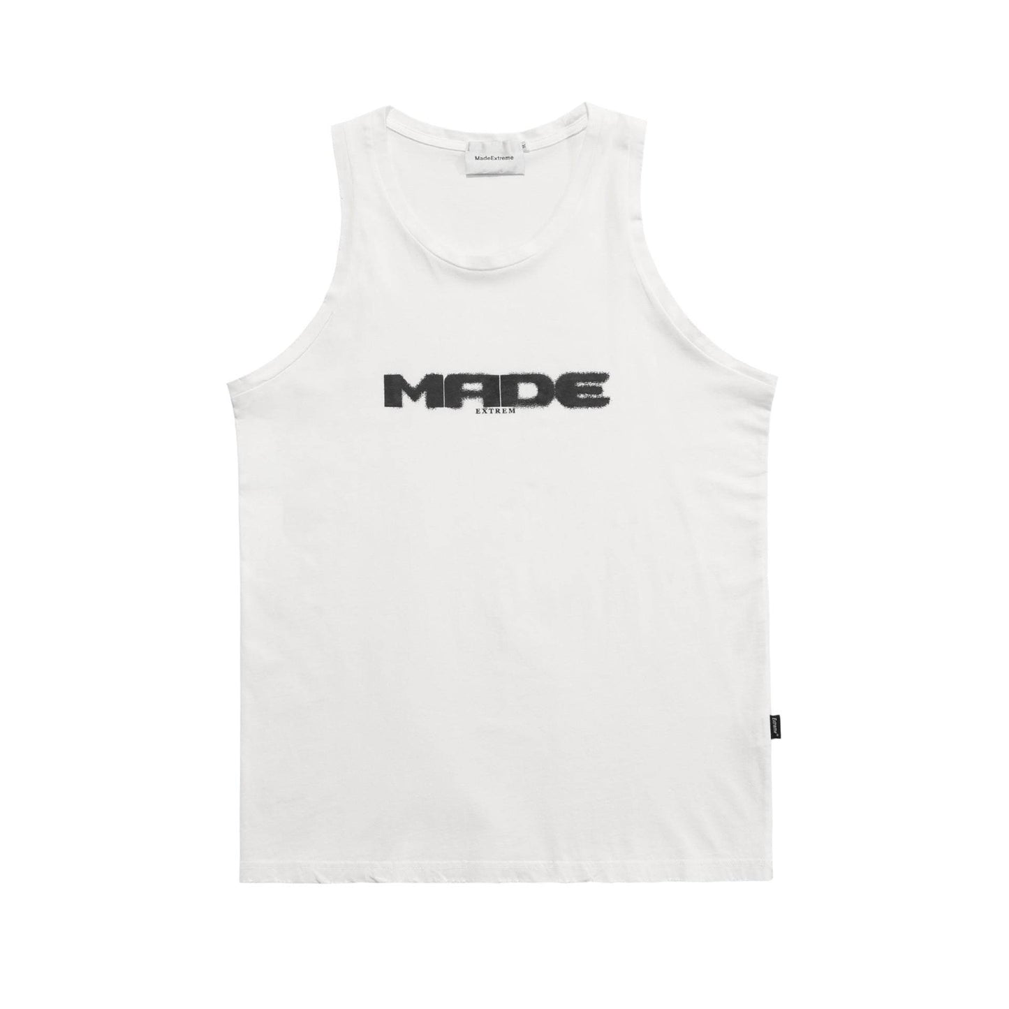 Street Retro Basic Letter Print Vest Bottoming Shirt White MuddyStock