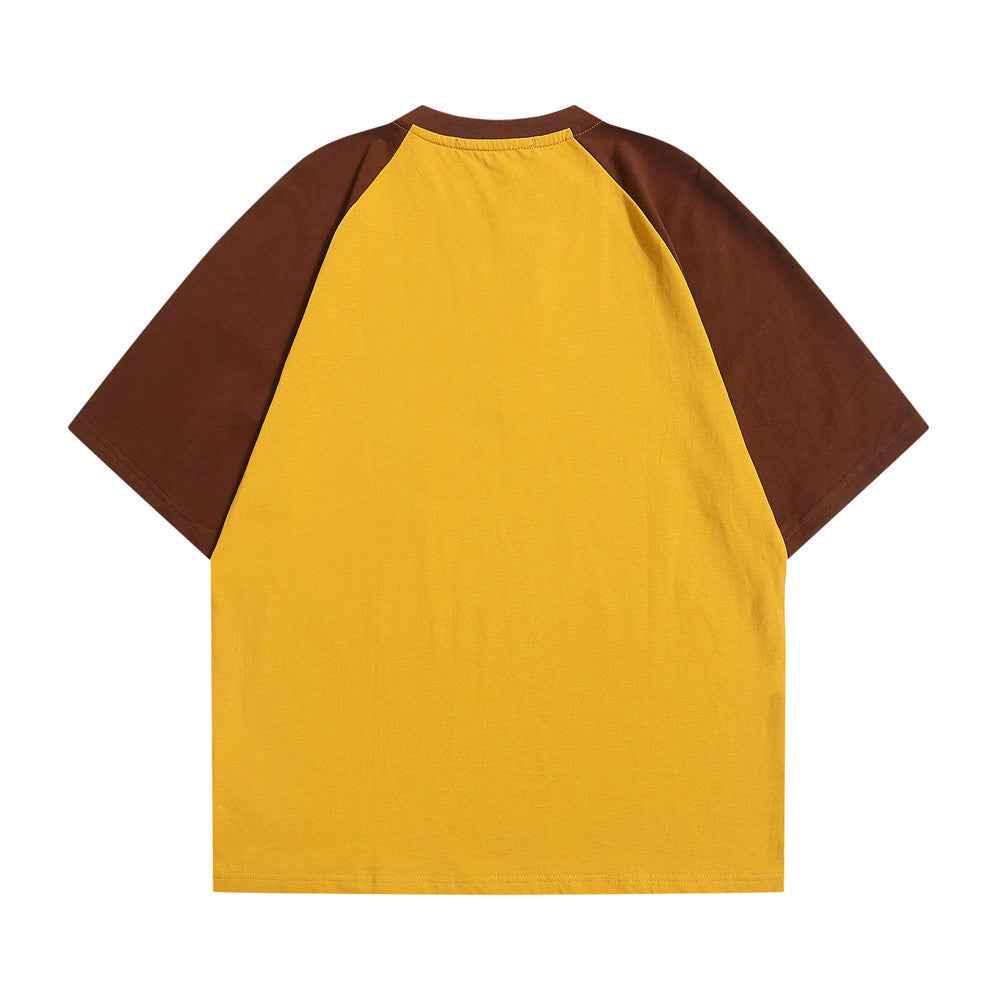Color Contrast Patchwork Raglan T-shirt For Men null