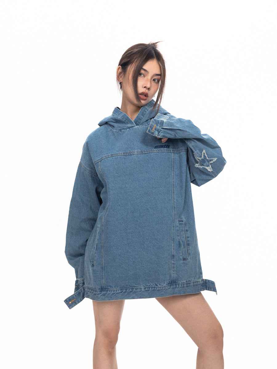 Retro Washed Loose Hoodie for women MuddyStock