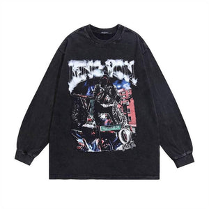 Black Knight Printed Round Neck T-shirt For Men And Women Black