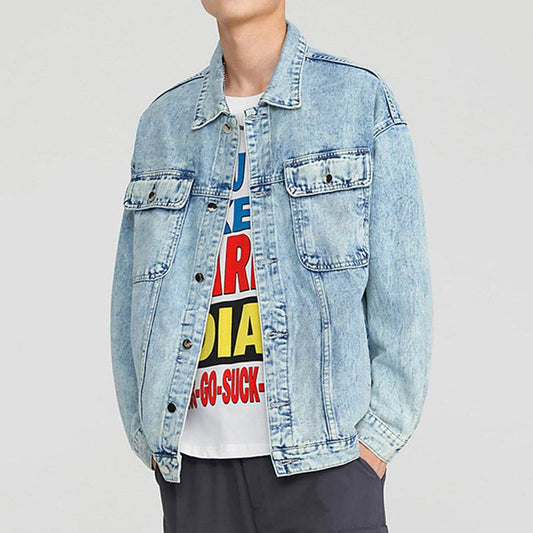 Fashion American Vintage Denim Jacket Men MuddyStock