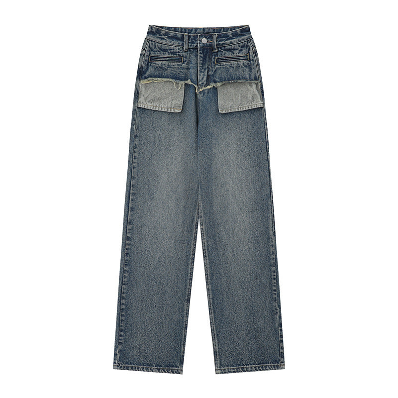 Retro Distressed Straight Jeans For Women All Products