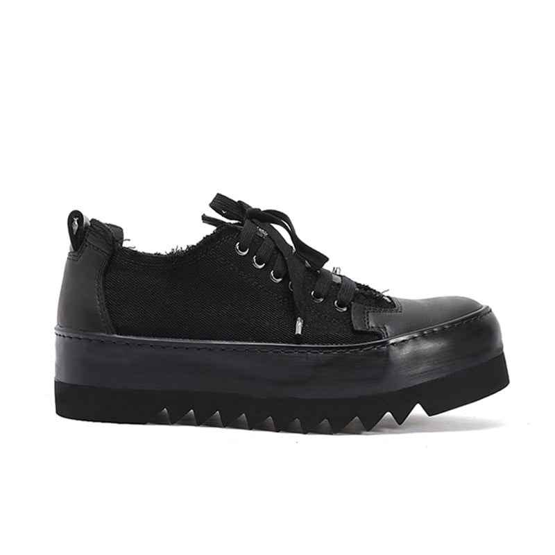 Canvas Breathable Hand Dyed Thick Soled Shoes For Men And Women null