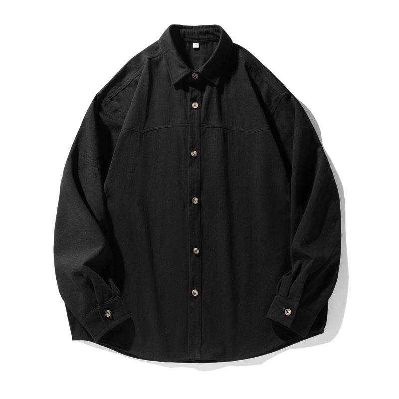 Long-sleeved Shirt For Men Black MuddyStock