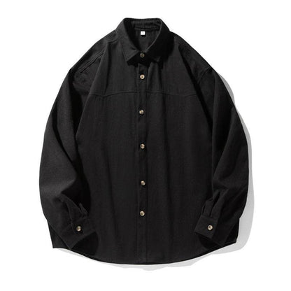 Long-sleeved Shirt For Men Black MuddyStock