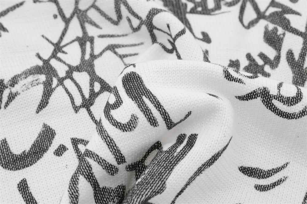 Men's Graffiti Printed Round Neck Sweater MuddyStock null