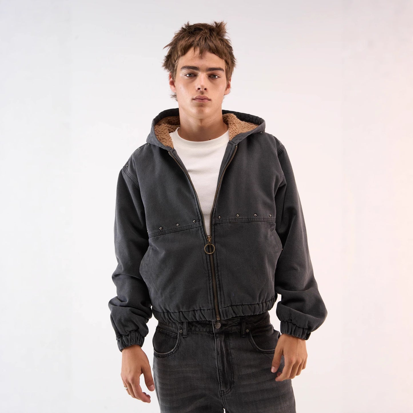 Fleece-lined Casual Hoodie For Men MuddyStock null