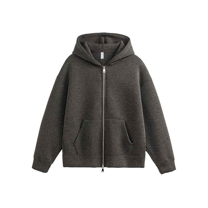 Women's Retro Loose Casual Hoodie Dark Heather Gray MuddyStock