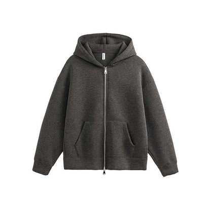 Women's Retro Loose Casual Hoodie Dark Heather Gray MuddyStock