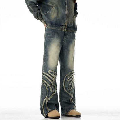 American Men's Straight Retro Jeans MuddyStock