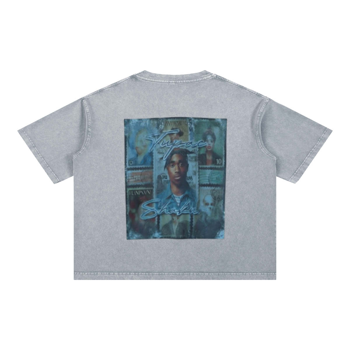 Mineral Wash Boxy Cotton T-Shirt For Men | MuddyStock Originals Light Gray