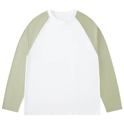 Heavy Long-sleeved T-shirt White Pistachio Green MuddyStock