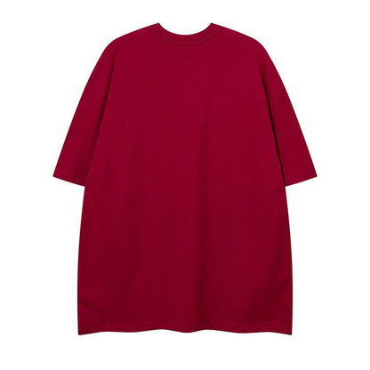 Depressed Fuzzy Printed Short Sleeve Loose For Men And Women MuddyStock
