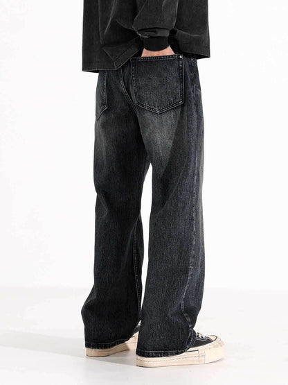 Retro Straight Jeans Men's American Loose-fitting Wide-leg Trousers MuddyStock