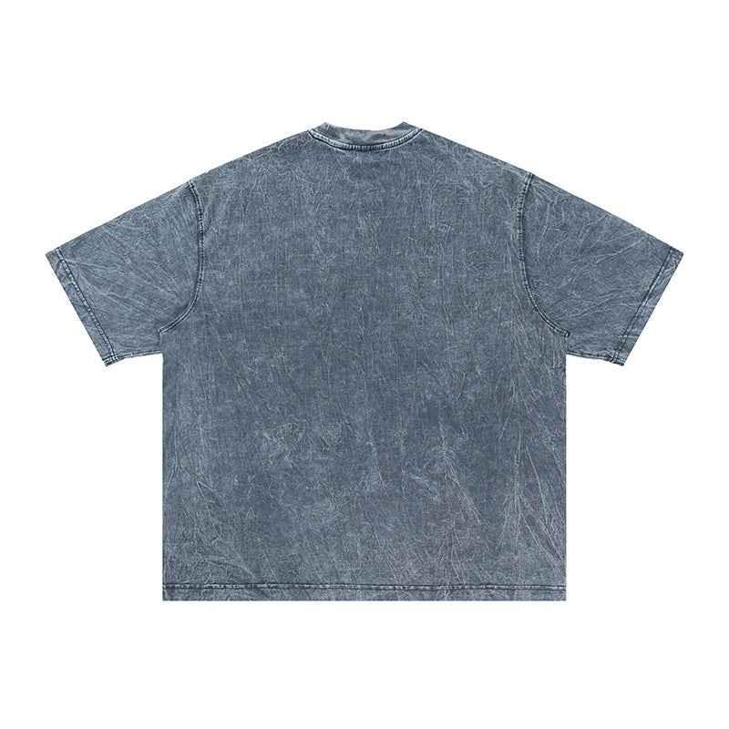 Pleated Texture Short Sleeve Men's T-shirt null