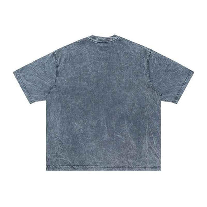 Pleated Texture Short Sleeve Men's T-shirt null