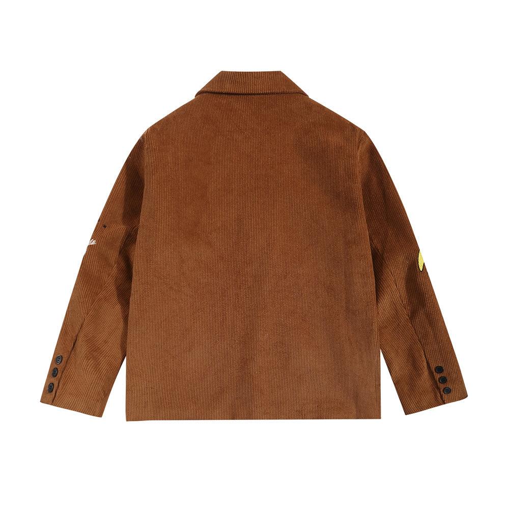 Corduroy Baggy Coat Cartoon Embroidered For Women All Products