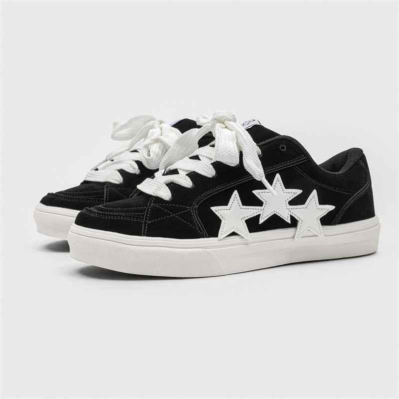Star-patterned Sneakers For Men Black And White null