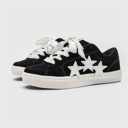 Star-patterned Sneakers For Men Black And White null