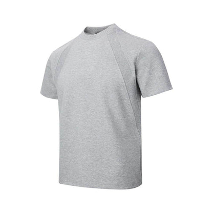 Air Layer Stitching Short Sleeve Top Gray MuddyStock