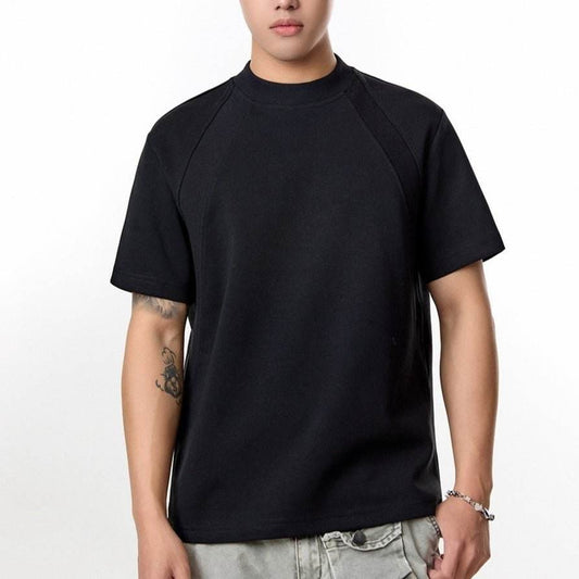 Air Layer Stitching Short Sleeve Top MuddyStock