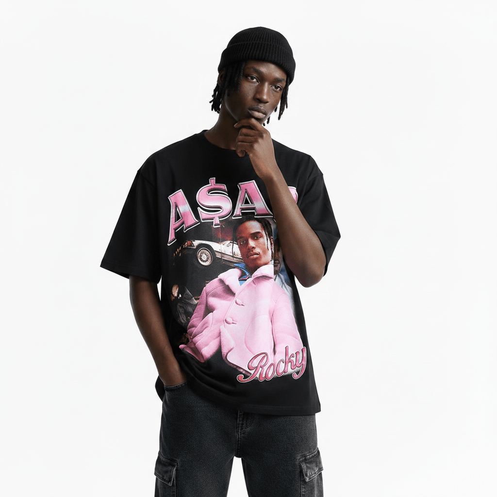 Printed Round Neck Short Sleeve T-shirt For Men null