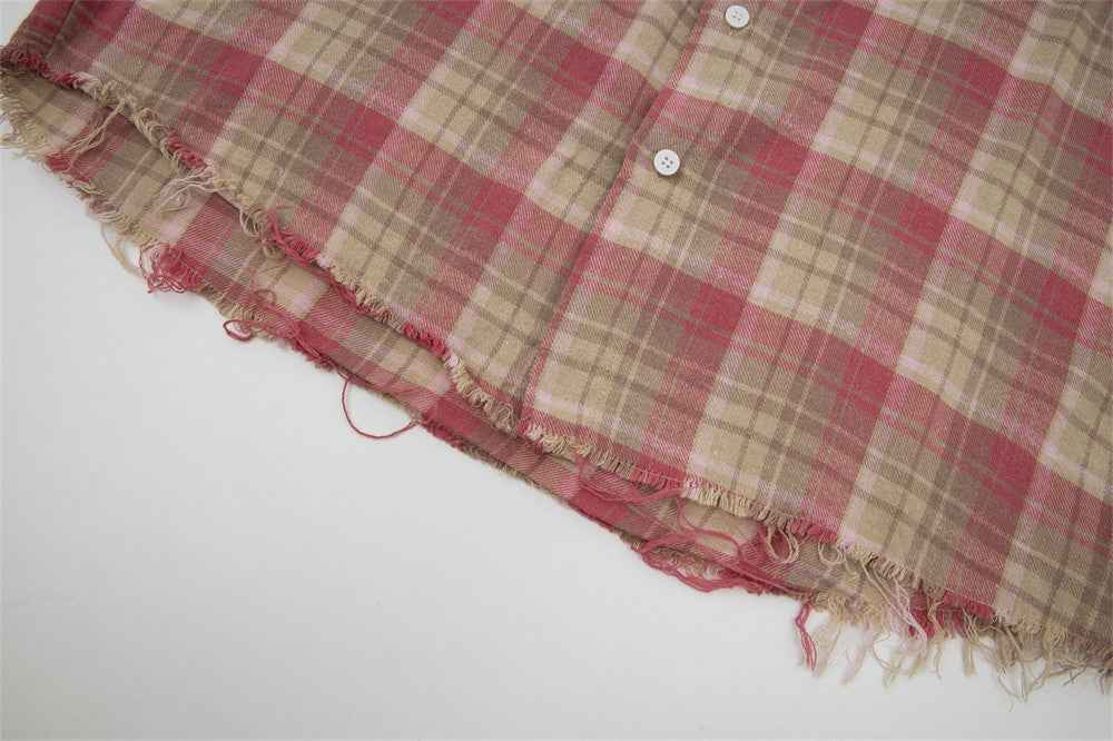 American Retro Plaid Shirt For Women MuddyStock