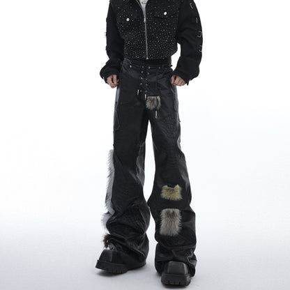 Punk Fitted Boot-cut Pants For Men and Women