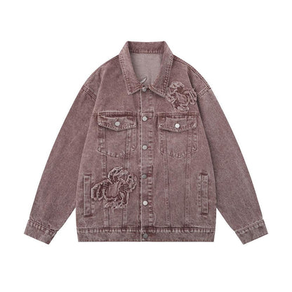 Paste Cloth Embroidery Spider Jacket For Women null