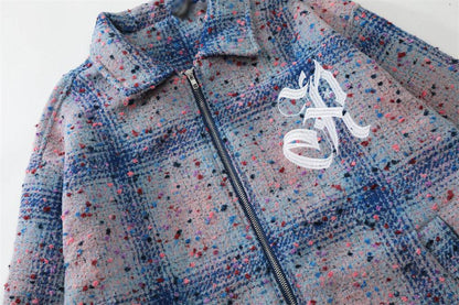 Plaid Lapel Jacket Loose Long Sleeve For Men And Women MuddyStock