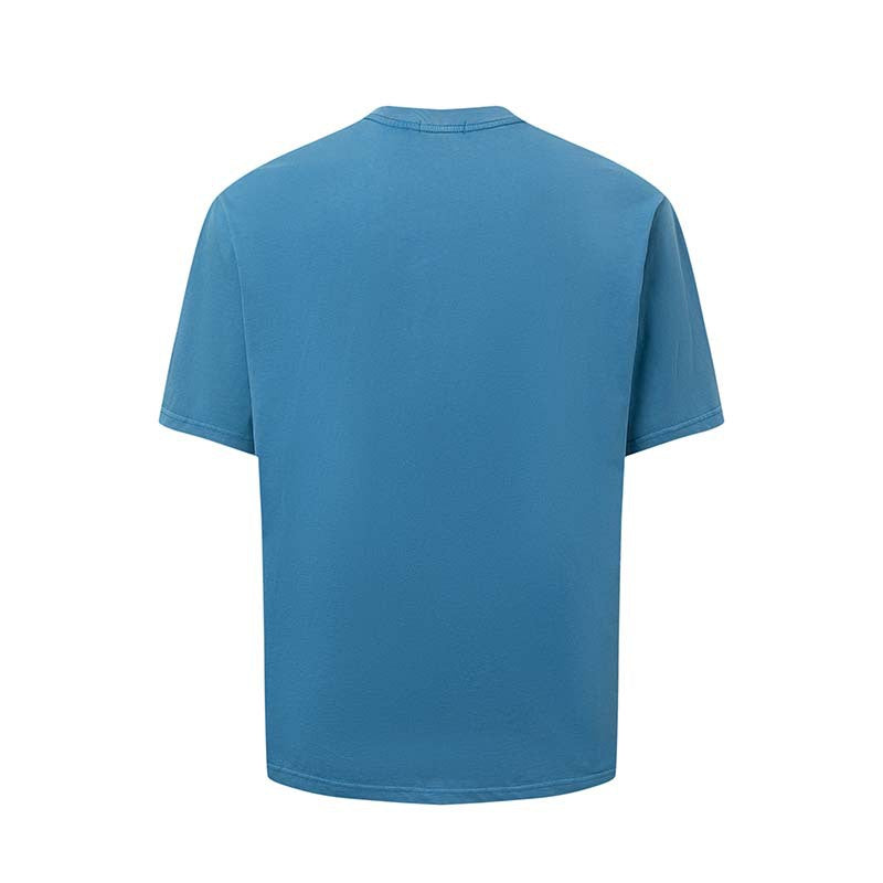 Men's American-style Letter Printed Round Neck T-shirt