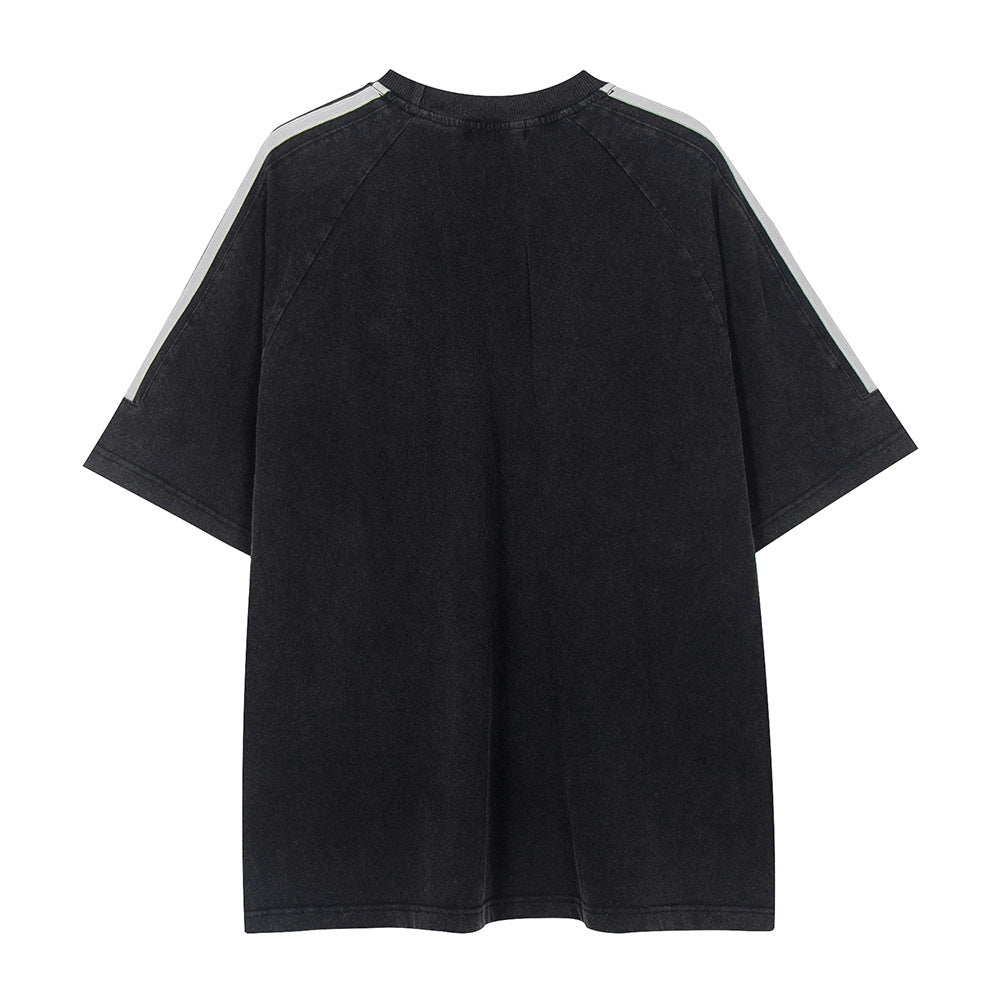 Men's Letter Embroidered Short-sleeved T-shirt