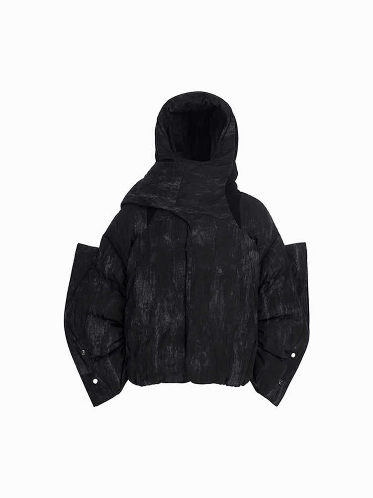 Dark Structure Men's Hooded Cotton Coat Jacket Picture Color All Products