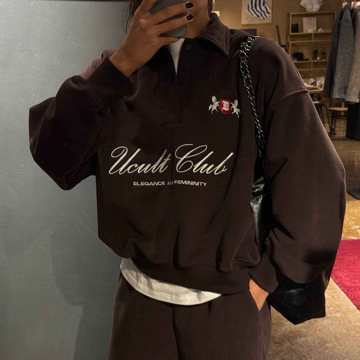 Letter Embroidered Pullover Sweatshirt For Men And Women MuddyStock