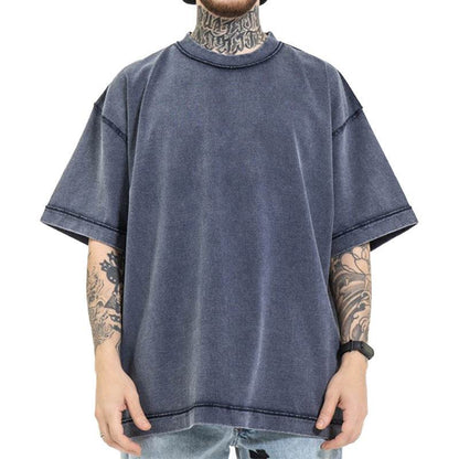 Heavy-duty Washed Reverse Short-sleeved Men MuddyStock