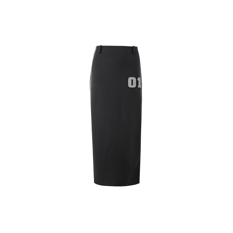 Retro Sports Casual Color Contrast Skirt For Women Dark Grey All Products