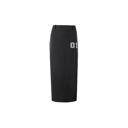 Retro Sports Casual Color Contrast Skirt For Women Dark Grey All Products